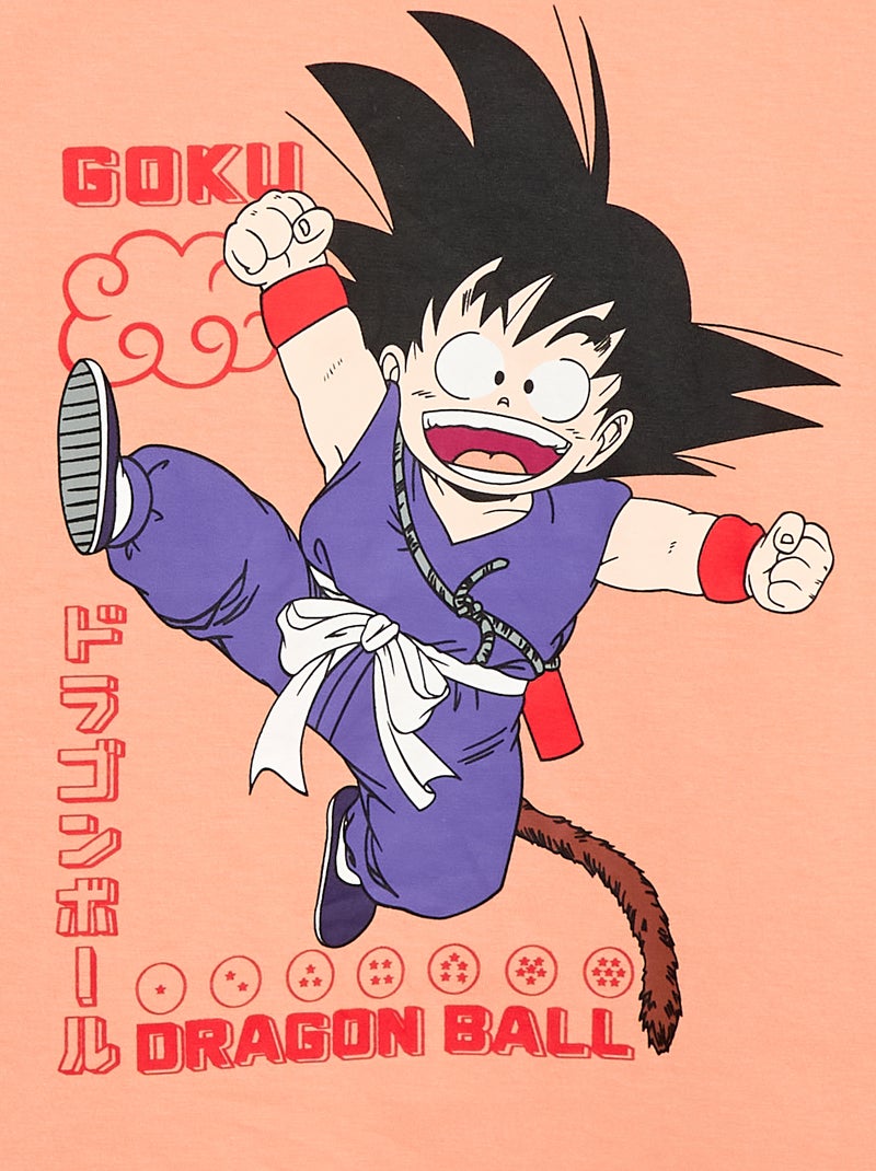 T-shirt met korte mouwen en 'Dragon ball Z'-print Oranje - Kiabi