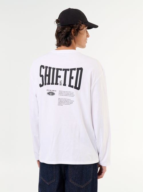 T-shirt met korte mouwen en dubbelzijdige print - Kiabi T-shirt met korte mouwen en dubbelzijdige print - Kiabi