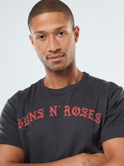 T-shirt met korte mouwen en 'Guns N' Roses'-print - Kiabi