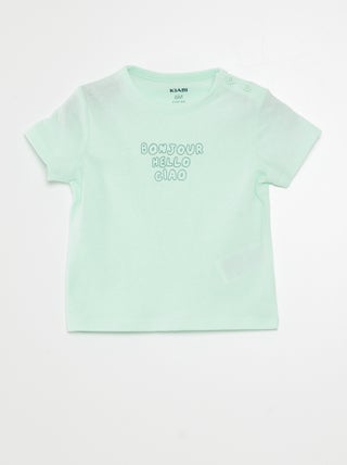 T-shirt met korte mouwen en letters