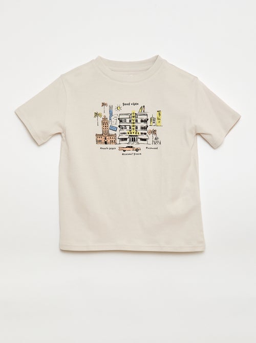 T-shirt met korte mouwen en print - Kiabi