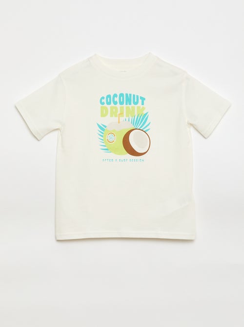 T-shirt met korte mouwen en print - Kiabi