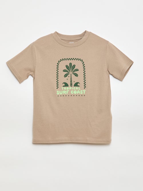 T-shirt met korte mouwen en print - Kiabi