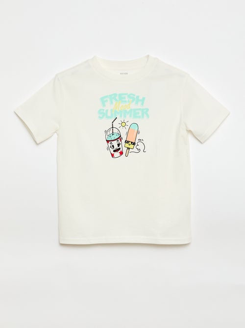 T-shirt met korte mouwen en print - Kiabi