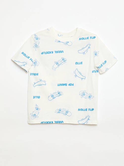 T-shirt met korte mouwen en print - Kiabi