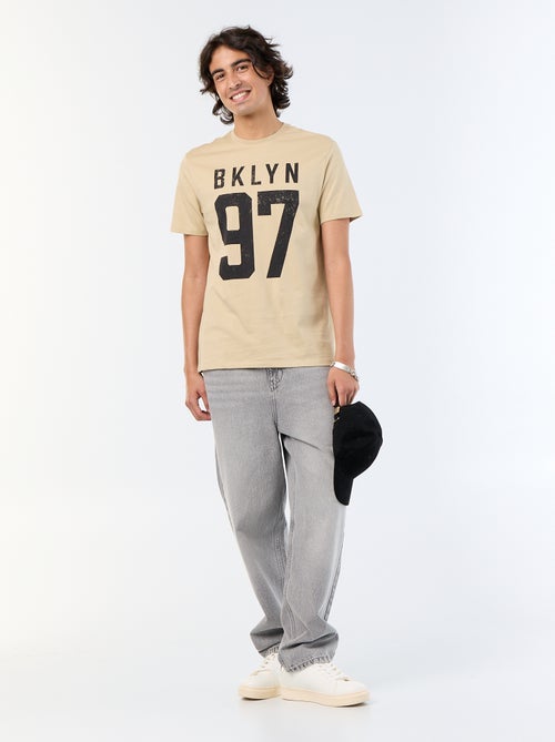 T-shirt met korte mouwen en print - Kiabi