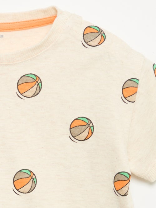 T-shirt met korte mouwen en print - Kiabi