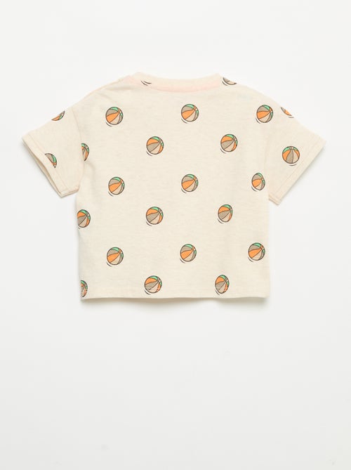T-shirt met korte mouwen en print - Kiabi