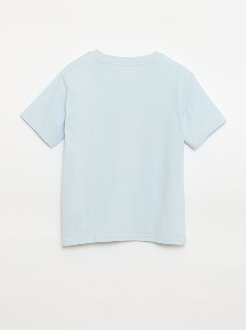 T-shirt met korte mouwen en print Blauw - Kiabi