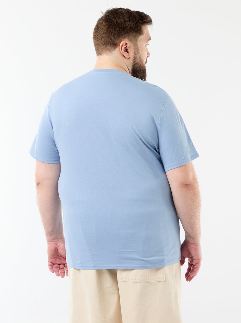 T-shirt met korte mouwen en print Blauw - Kiabi