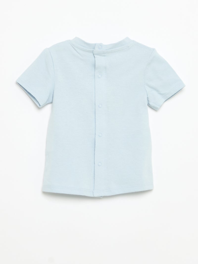 T-shirt met korte mouwen en print Blauw - Kiabi