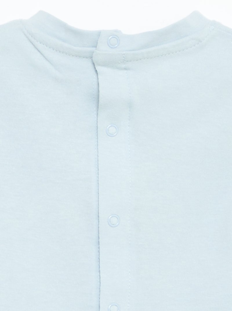 T-shirt met korte mouwen en print Blauw - Kiabi