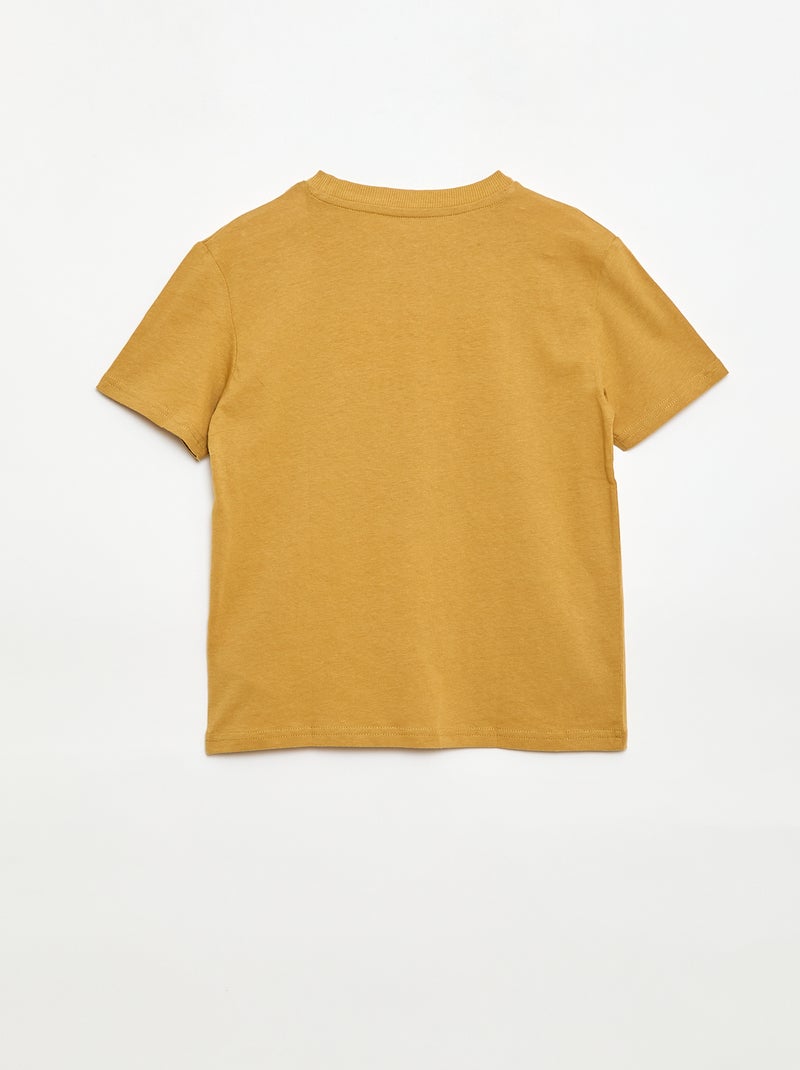 T-shirt met korte mouwen en print Geel - Kiabi