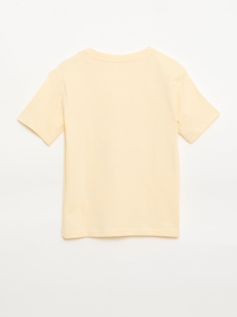 T-shirt met korte mouwen en print Geel - Kiabi