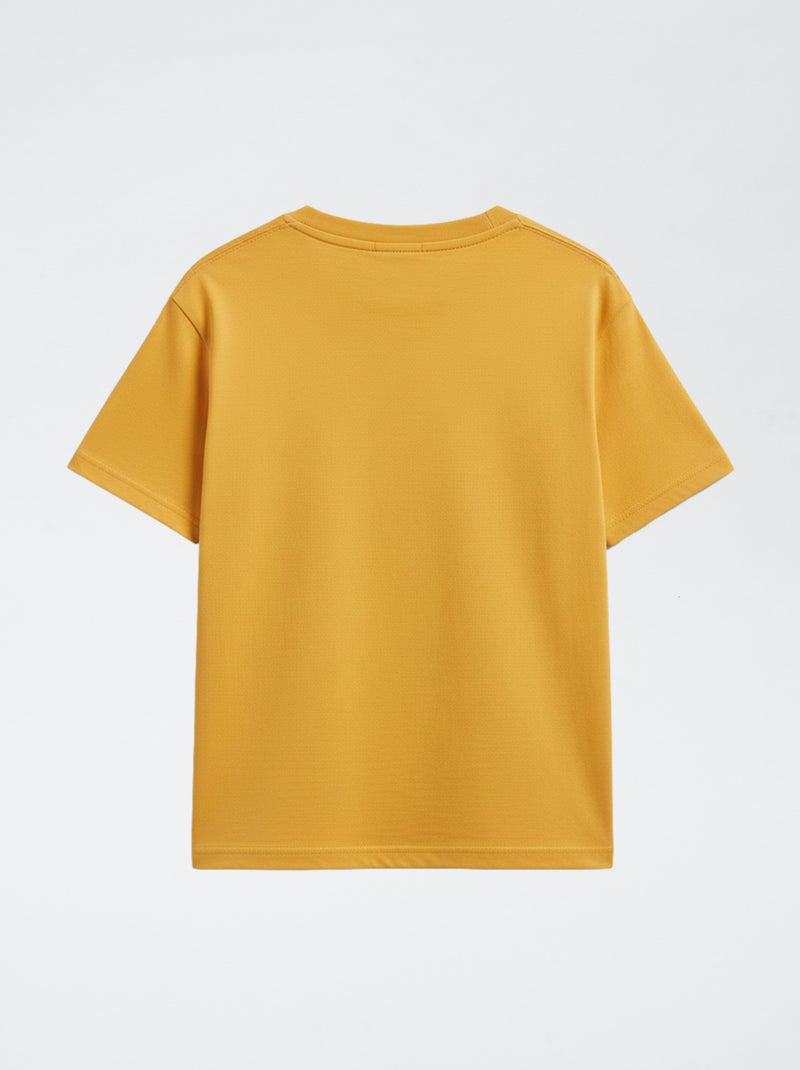 T-shirt met korte mouwen en print Geel - Kiabi