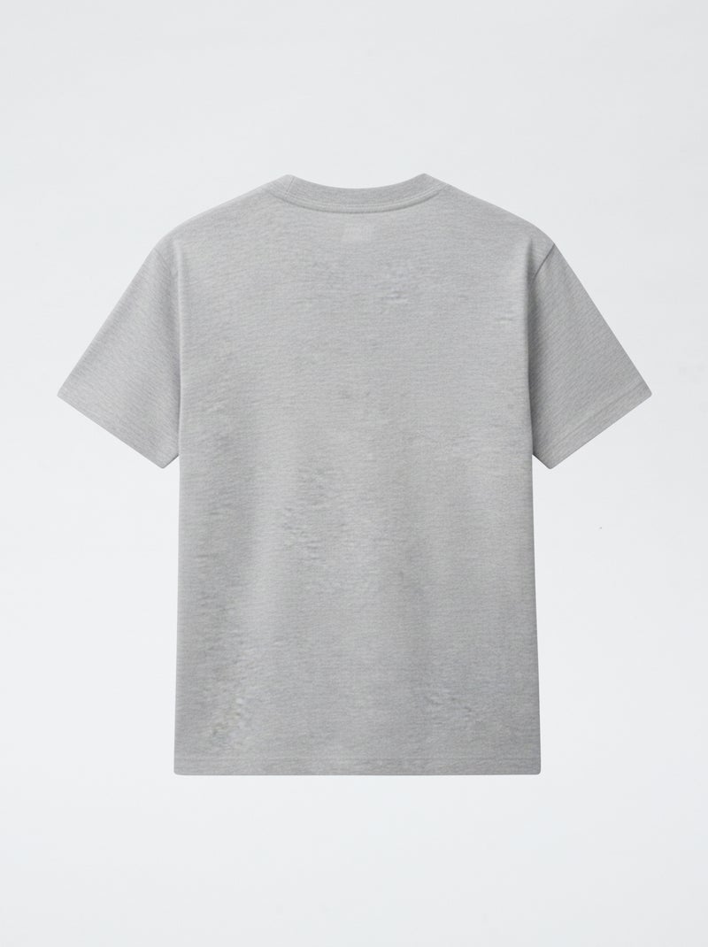 T-shirt met korte mouwen en print Grijs - Kiabi