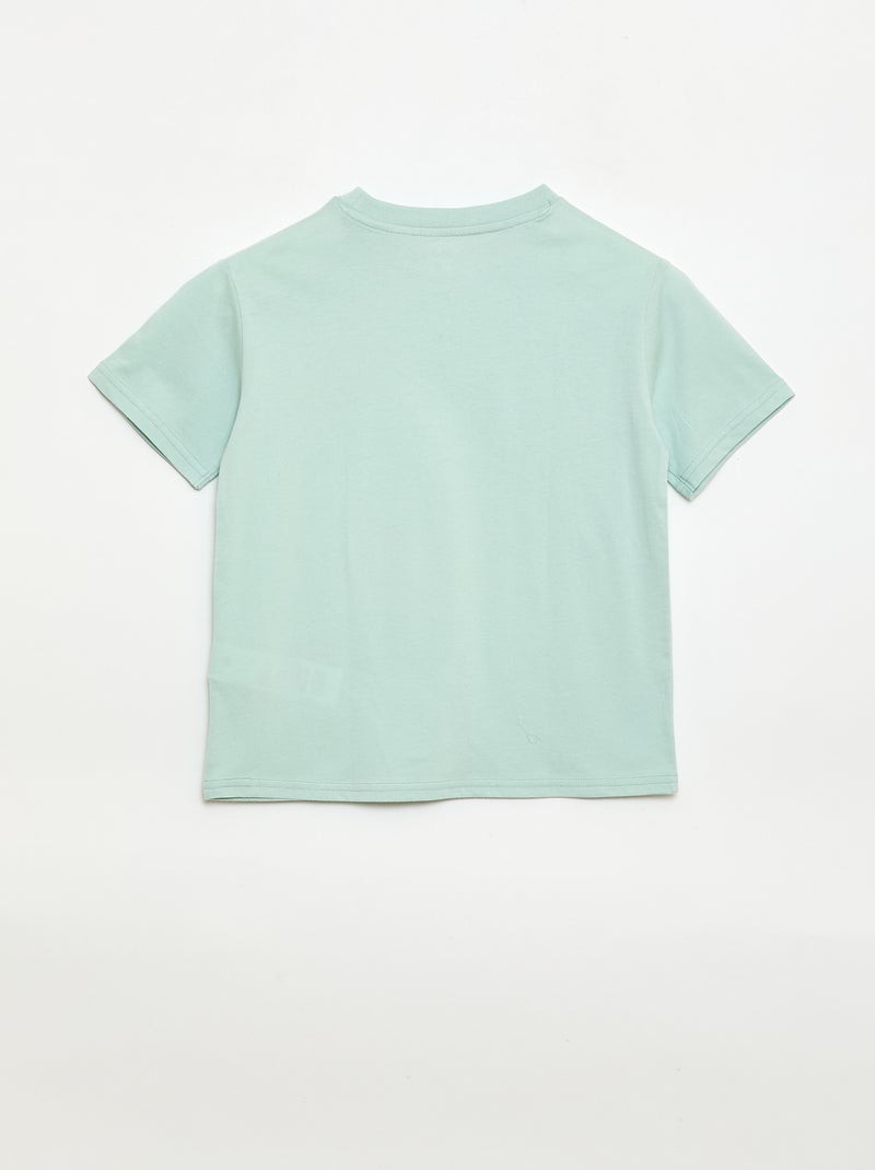 T-shirt met korte mouwen en print Groen - Kiabi