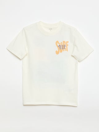T-shirt met korte mouwen en print op voor- en achterkant