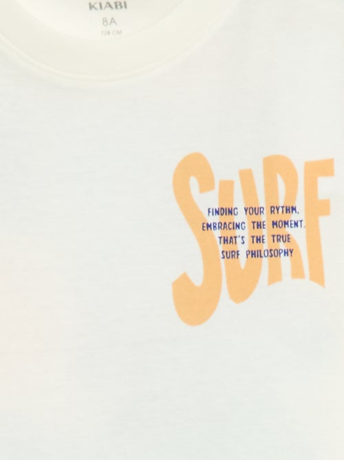 T-shirt met korte mouwen en print op voor- en achterkant - Kiabi