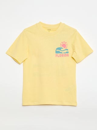 T-shirt met korte mouwen en print op voor- en achterkant