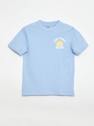 T-shirt met korte mouwen en print op voor- en achterkant