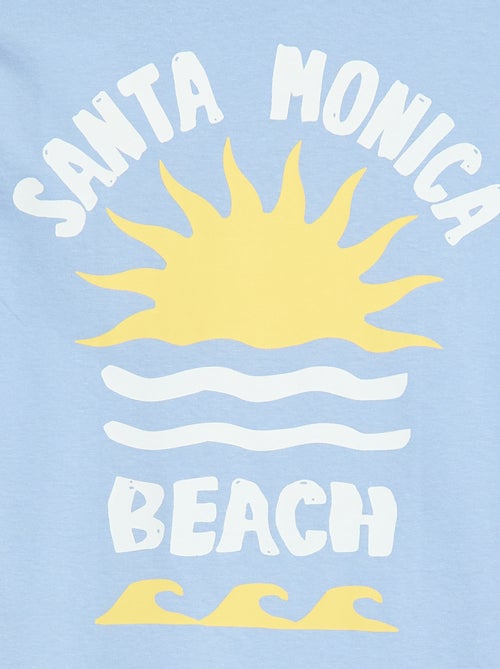 T-shirt met korte mouwen en print op voor- en achterkant - Kiabi