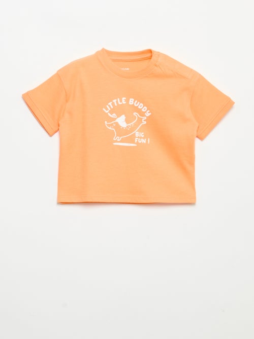 T-shirt met korte mouwen en print - Kiabi