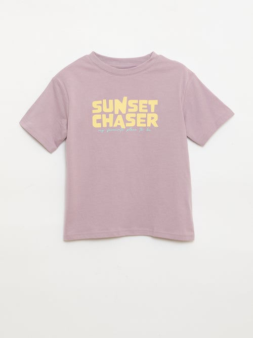 T-shirt met korte mouwen en print - Kiabi