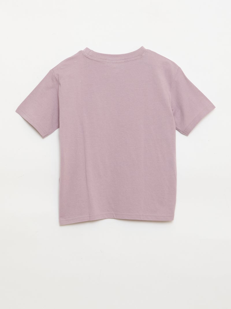 T-shirt met korte mouwen en print Paars - Kiabi