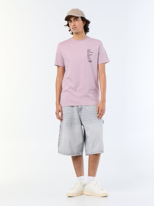 T-shirt met korte mouwen en print - Kiabi