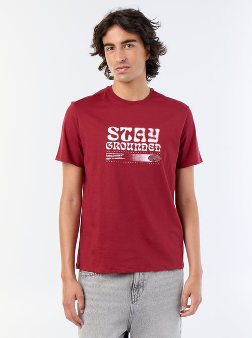 T-shirt met korte mouwen en print - Kiabi