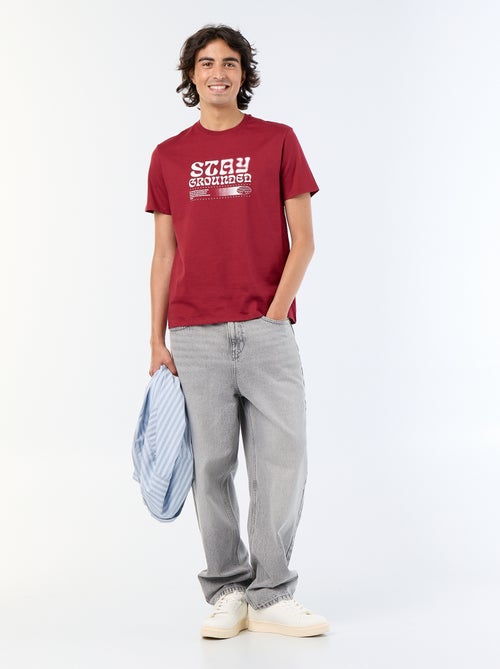 T-shirt met korte mouwen en print - Kiabi