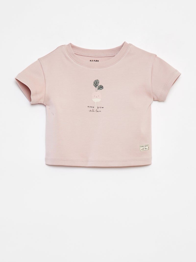 T-shirt met korte mouwen en print ROSE - Kiabi