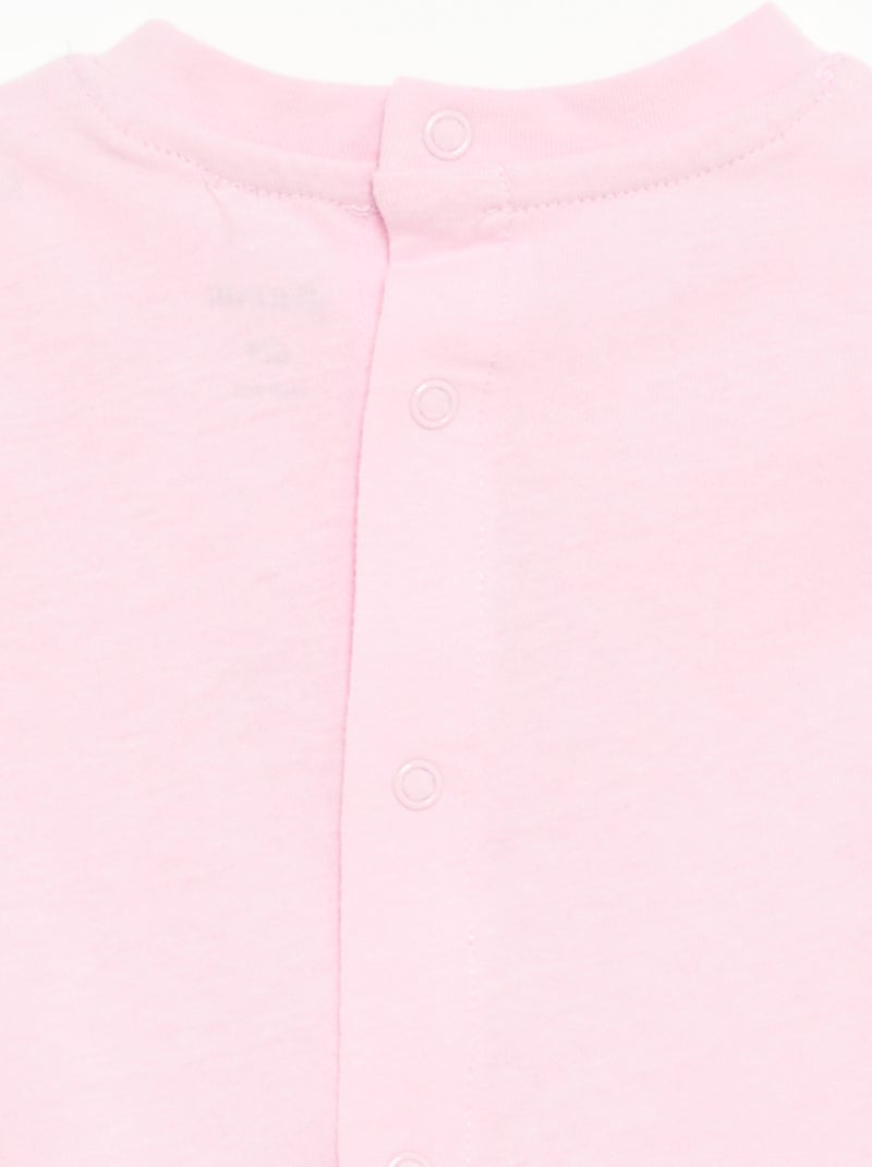 T-shirt met korte mouwen en print Rose - Kiabi