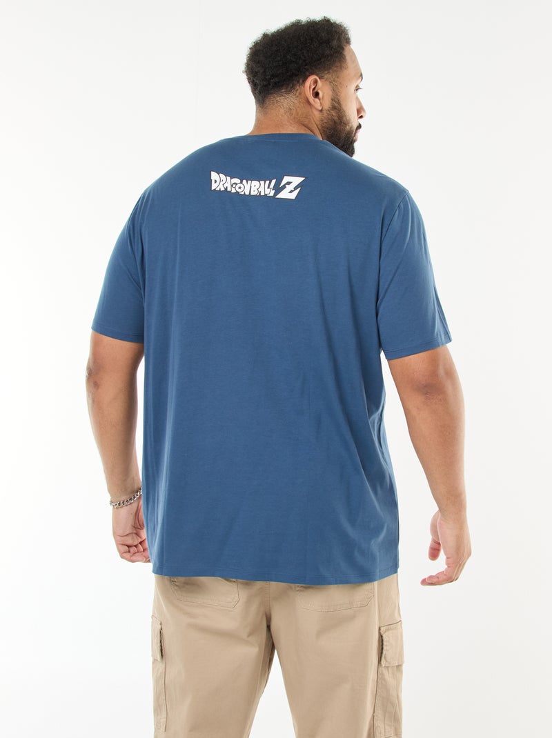 T-shirt met korte mouwen en print voor/achter 'Dragon Ball Z' Blauw - Kiabi