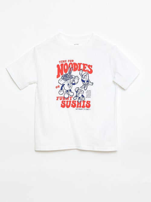 T-shirt met korte mouwen en print - Kiabi