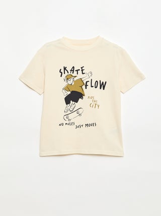 T-shirt met korte mouwen en print