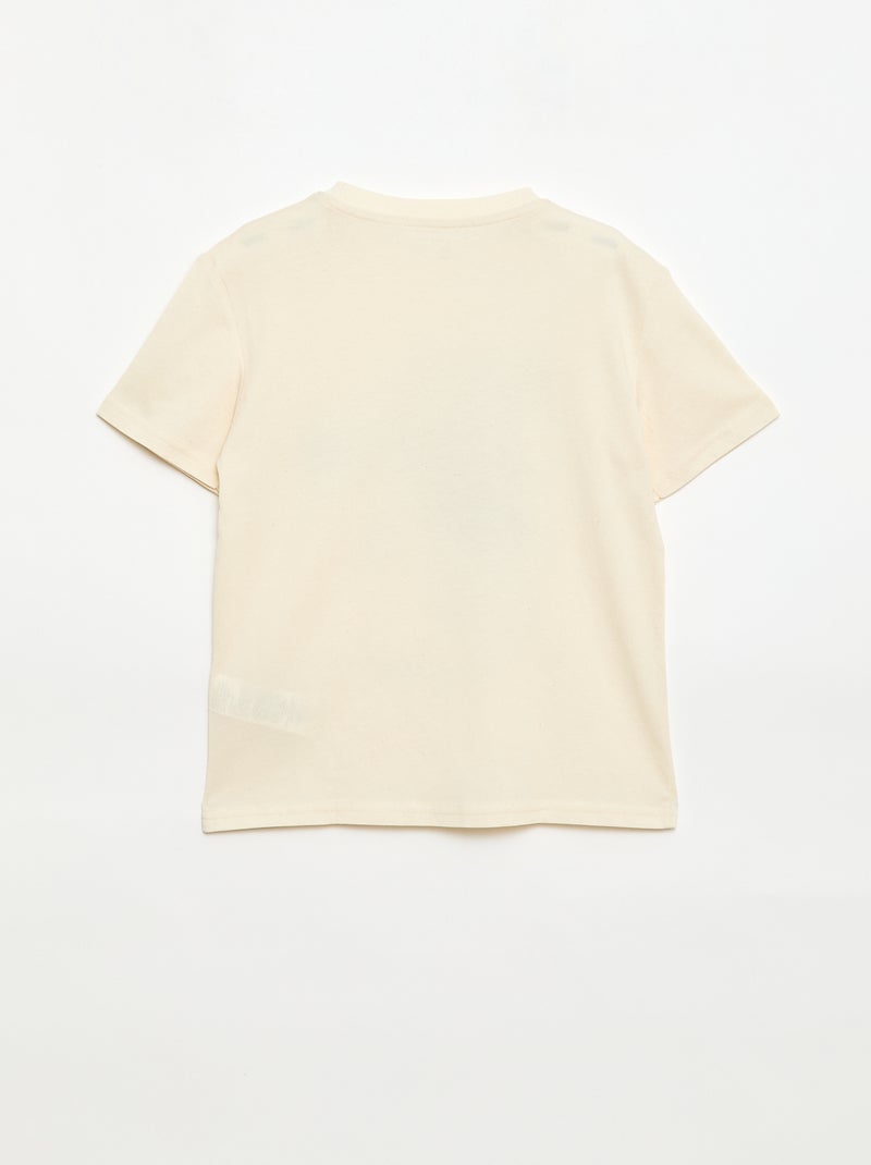 T-shirt met korte mouwen en print Wit - Kiabi