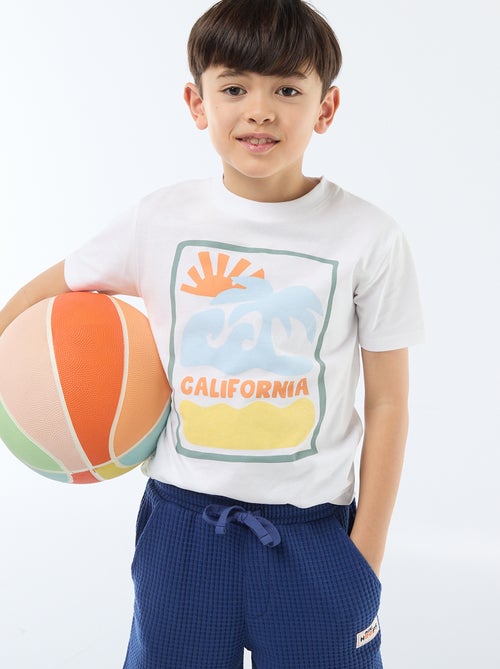 T-shirt met korte mouwen en print - Kiabi