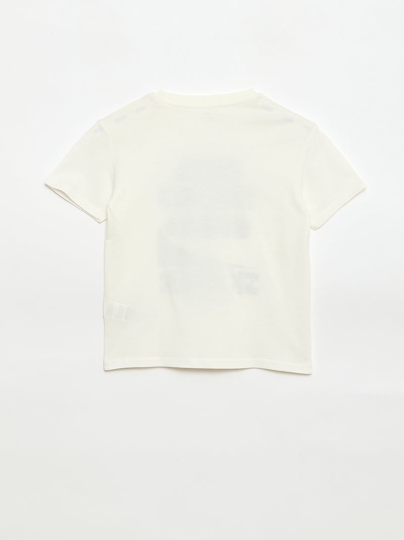 T-shirt met korte mouwen en print Wit - Kiabi