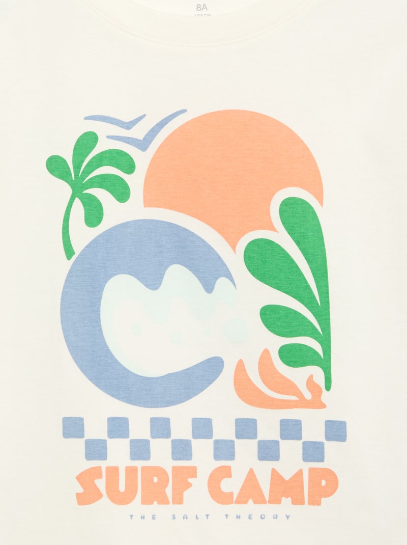 T-shirt met korte mouwen en print Wit - Kiabi