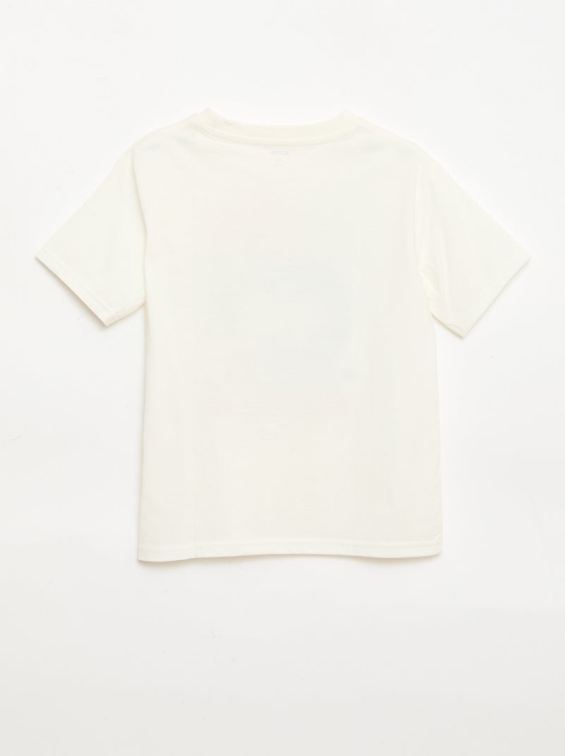 T-shirt met korte mouwen en print Wit - Kiabi