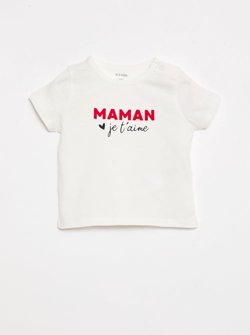 T-shirt met korte mouwen en print - Kiabi