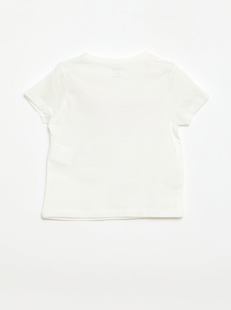 T-shirt met korte mouwen en print Wit - Kiabi