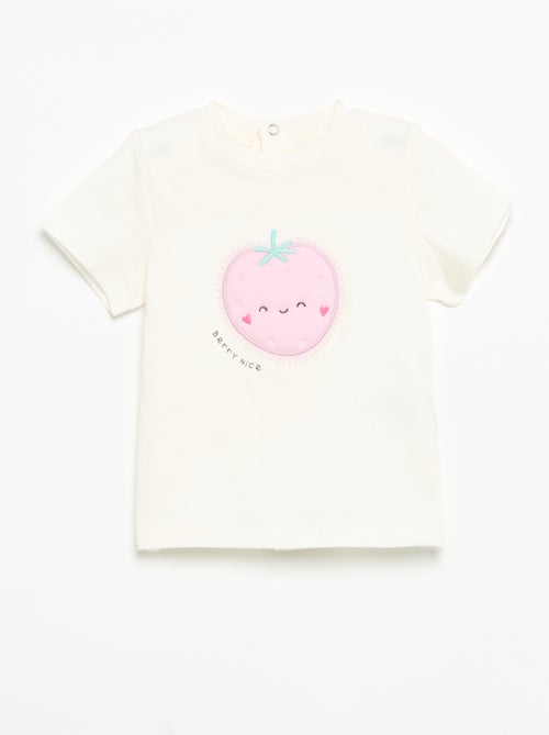 T-shirt met korte mouwen en print - Kiabi