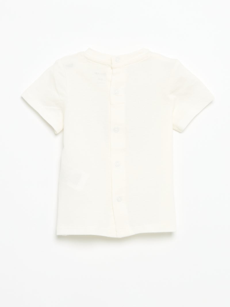T-shirt met korte mouwen en print Wit - Kiabi