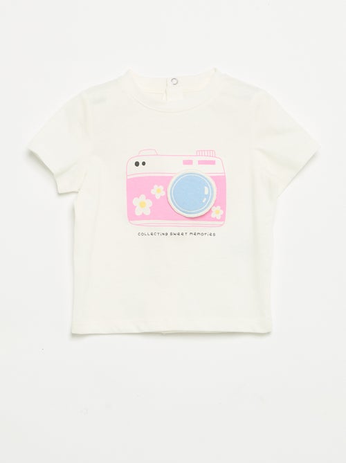 T-shirt met korte mouwen en print - Kiabi