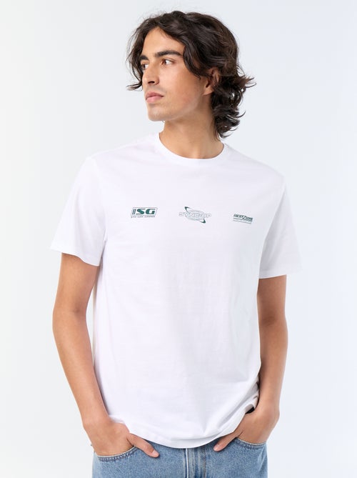 T-shirt met korte mouwen en print - Kiabi