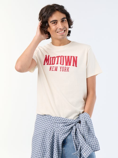 T-shirt met korte mouwen en print - Kiabi