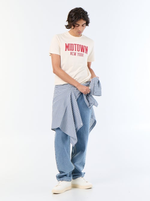 T-shirt met korte mouwen en print - Kiabi